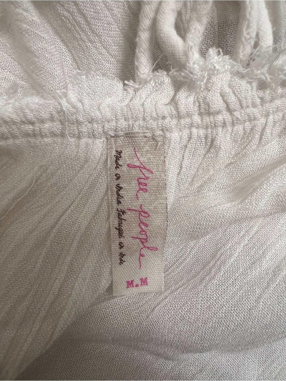 Free People Wonderland Apron Top – White, Size Medium - Picture 2 of 13